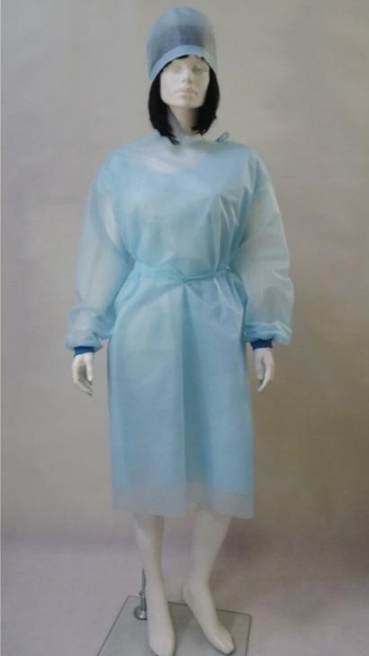 Халат медичний одноразовий, рукав на манжеті